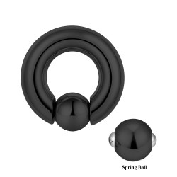 Black Ball Closure Ring BCR , Captive Ball Hoops PA Ring with Spring Ball