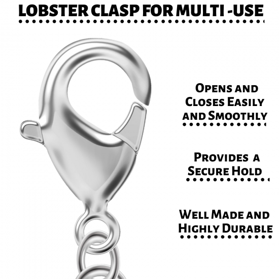 Silver European Initial Beads Spring Lobster Clasp - Fits all European Bracelets - Letters A to Z