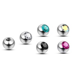 Surgical Steel 316L Gem Balls - AAA Laser Cut Crystals (5pcs)
