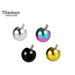 Titanium Piercing Ball for Internally Threaded Piercing Parts - Body Jewelry Attachment