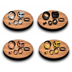 Single Flared Stainless Steel Eyelet Tunnel Ear Stretcher Plug - Expander Body Piercing - Quality tested at Sheffield Assay England