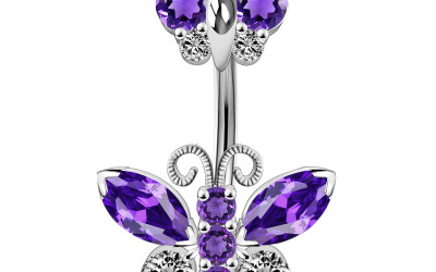 Silver Belly Rings in Titanium and 316L