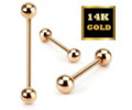 Gold Barbells Piercing