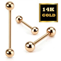 Gold Barbells Piercing