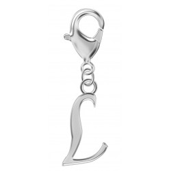 Silver Initials Charm with Spring Lobster Clasp - Fits All Pandora Bracelets - Letters A to Z