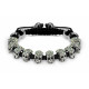 Skull Design Bracelet In Alloy with CZ Crystal Bling - Fits Lovely on Any Wrist - Various Colours