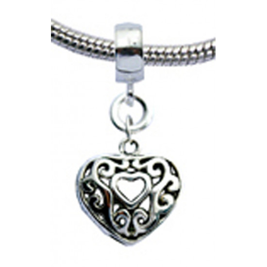 Charm Celtic Heart Figaro - Fits All Pandora Bracelets