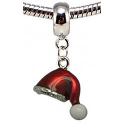 Alloy Charm  Santa Hat Design for  Pandora Bracelets