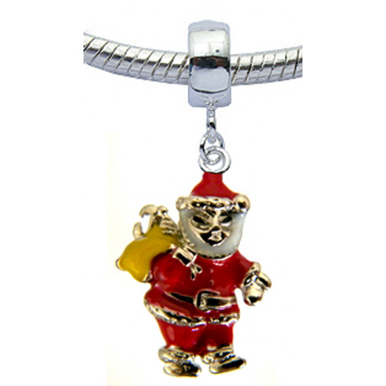 Alloy Charm  Santa Design for  Pandora Bracelets