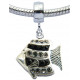 Fish Design Charm  with CZ  Crystals for  Pandora Bracelet