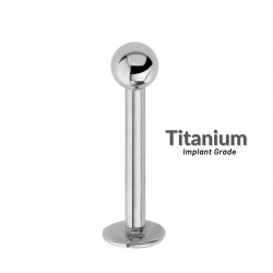 Titanium Labret Piercing for Lip, Nose and Tragus - Various Sizes  - Quality tested by Sheffield Assay Office England