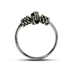 Nose Ring, Nose Piercing, Bali Nose Hoops - 20g (0.7mm) - 925 Sterling Silver - Braided Design Nose Studs Ring - Clip on Nose Hoops - Quality Tested by Sheffield Assay Office England