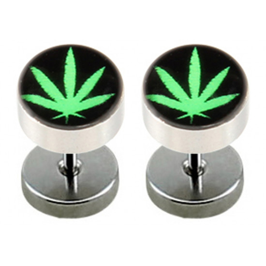 Fake Plugs - 2 pieces Illusion Plugs - Comes in Various Designs and Pattern - Size 8MM - Quality Tested by Sheffield Assay Office in England.