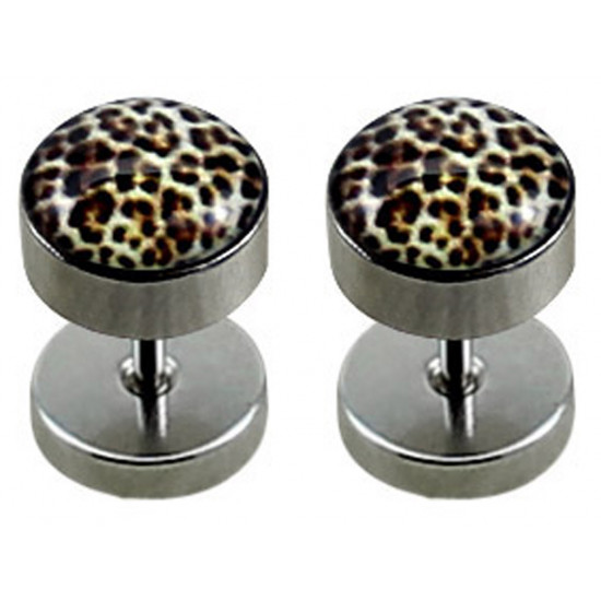 Fake Plugs - 2 pieces Illusion Plugs - Comes in Various Designs and Pattern - Size 8MM - Quality Tested by Sheffield Assay Office in England.