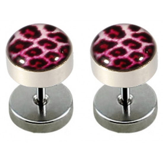 Fake Plugs - 2 pieces Illusion Plugs - Comes in Various Designs and Pattern - Size 8MM - Quality Tested by Sheffield Assay Office in England.