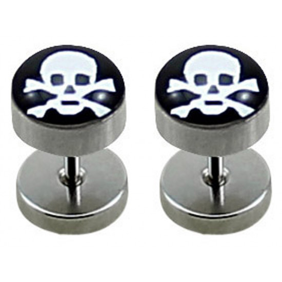 Fake Plugs - 2 pieces Illusion Plugs - Comes in Various Designs and Pattern - Size 8MM - Quality Tested by Sheffield Assay Office in England.