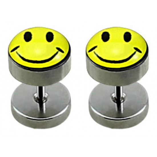 Fake Plugs - 2 pieces Illusion Plugs - Comes in Various Designs and Pattern - Size 8MM - Quality Tested by Sheffield Assay Office in England.