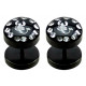 Black Fake Plugs - Pair of 2 pieces Fake Plugs - Comes in Various Designs - Moon, Scorpion, Yin Yang - Size 8MM - Quality Tested by Sheffield Assay Office in England.