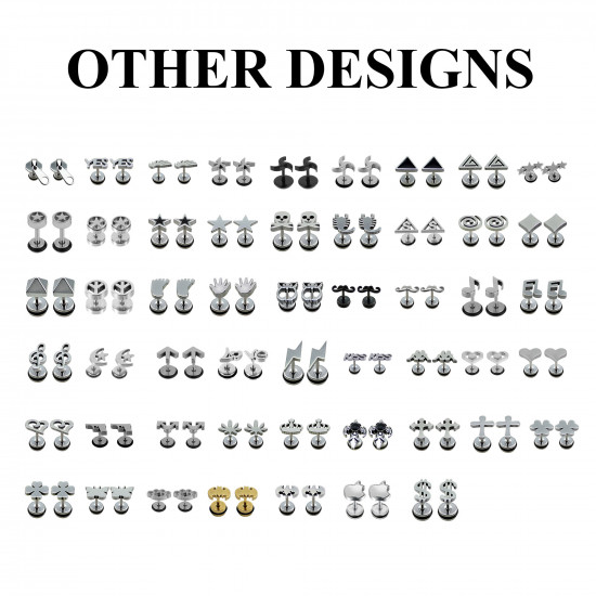 Arrow Fake Plugs with black rubber O ring - Pair of 2 pieces Fake Plugs Earrings - Surgical Steel 316L  - Quality Tested by Sheffield Assay Office in England.