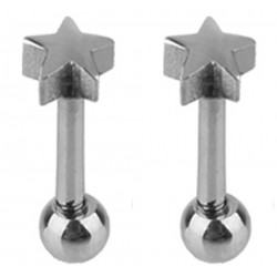 Surgical Steel Earrings  - Star Symbol 16G- You Get 2 Pieces (1 Pair)