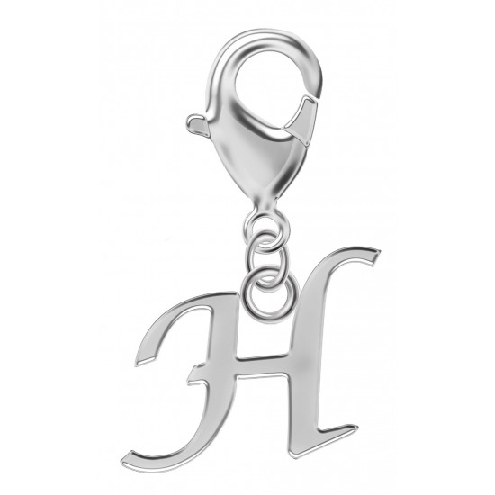 Silver Initials Charm with Spring Lobster Clasp - Fits All Pandora Bracelets - Letters A to Z