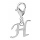 Silver Initials Charm with Spring Lobster Clasp - Fits All Pandora Bracelets - Letters A to Z