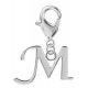 Silver Initials Charm with Spring Lobster Clasp - Fits All Pandora Bracelets - Letters A to Z