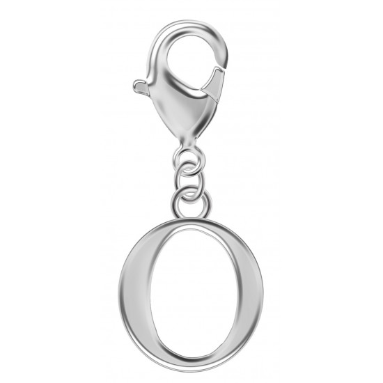 Silver Initials Charm with Spring Lobster Clasp - Fits All Pandora Bracelets - Letters A to Z