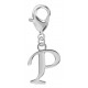 Silver Initials Charm with Spring Lobster Clasp - Fits All Pandora Bracelets - Letters A to Z