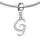 Silver Initials Charm for  Pandora and Troll Bracelet - Fits All Pandora Bracelets - Letters A to Z