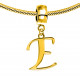 Gold Plated Initials Plain Charm for  Pandora Bracelets - Letters A to Z
