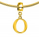 Gold Plated Initials Plain Charm for  Pandora Bracelets - Letters A to Z