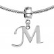 Silver Initials Charm for  Pandora and Troll Bracelet - Fits All Pandora Bracelets - Letters A to Z