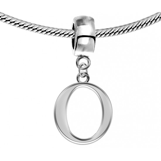 Silver Initials Charm for  Pandora and Troll Bracelet - Fits All Pandora Bracelets - Letters A to Z