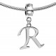 Silver Initials Charm for  Pandora and Troll Bracelet - Fits All Pandora Bracelets - Letters A to Z