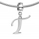 Silver Initials Charm for  Pandora and Troll Bracelet - Fits All Pandora Bracelets - Letters A to Z