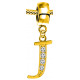 Silver Initials Gold Plated Charm - Fits all European Bracelets - Letters A to Z