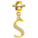 Silver Initials Gold Plated Charm - Fits all European Bracelets - Letters A to Z