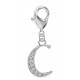Silver European Initial Beads Spring Lobster Clasp - Fits all European Bracelets - Letters A to Z