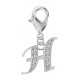 Silver European Initial Beads Spring Lobster Clasp - Fits all European Bracelets - Letters A to Z