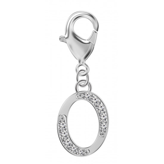 Silver European Initial Beads Spring Lobster Clasp - Fits all European Bracelets - Letters A to Z