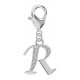 Silver European Initial Beads Spring Lobster Clasp - Fits all European Bracelets - Letters A to Z