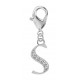 Silver European Initial Beads Spring Lobster Clasp - Fits all European Bracelets - Letters A to Z