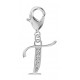 Silver European Initial Beads Spring Lobster Clasp - Fits all European Bracelets - Letters A to Z