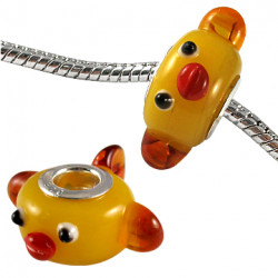 Murano Glass Fish Bead Charms - Fits Pandora & Troll Bracelets - Various Colours