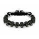 Skull Design Bracelet In Alloy with CZ Crystal Bling - Fits Lovely on Any Wrist - Various Colours