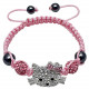 Hello Kitty Bow Design Friendship Bracelet Studded with CZ Crystals - Various Colours