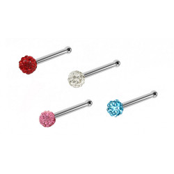 SURGICAL STEEL 316L MULTI CRYSTAL NOSEPIN - AAA CZ CRYSTAL - Quality tested by Sheffield Assay Office England