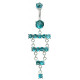 Surgical Steel and Silver Dangle Belly Bars with Full Set CZ Crystals in Various Colors