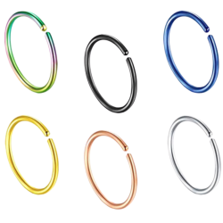 Surgical Steel 316L Open End Ring - Quality tested by Sheffield Assay Office England